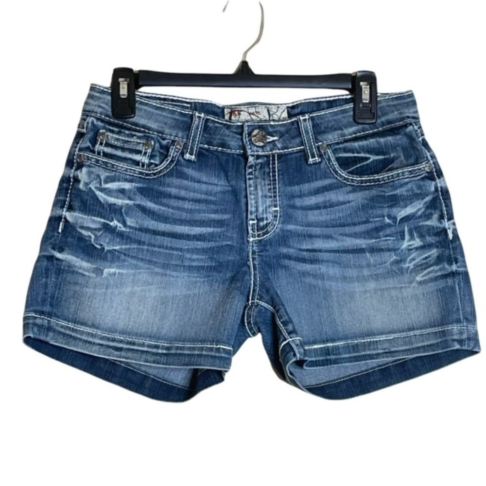 BKE Kate Embellished Stretch Jean Shorts - Size 28